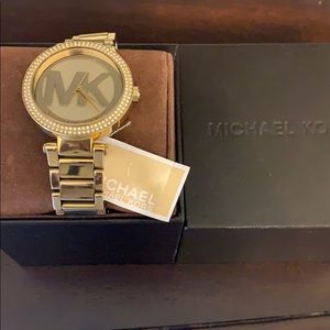 Michael Kors gold watch with diamonds